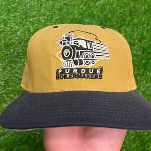 Vintage 1990s Purdue Boilermakers New Era Snapback Hat RARE Made in USA